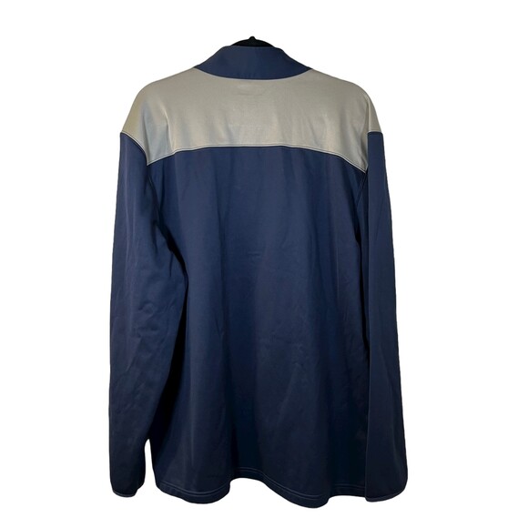 NFL Team Apparel Navy Grey Patriots 1/4 Zip Pullover Men's Size 2XL - Picture 3 of 4